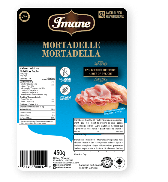 Étiquette mortadelle halal